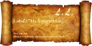 Labáth Leonetta névjegykártya